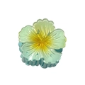 Translucent green plumeria flower hair claw clip with a solid blue base for summer styles - Hibiscus Flower Claw [Blue]