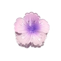 Translucent purple gradient plumeria flower hair claw clip with a glossy finish - Hibiscus Flower Claw [Purple]