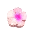 Pink gradient frangipani hair claw clip with detailed petal texture and resin finish - Hibiscus Flower Claw [Rose Red]