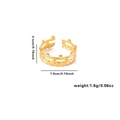 Detail view of 18K gold plated double layer ring with beads and size measurements - Adjustable Open / Gold Double-layer Beads Style (TYGR0108)