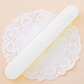Portable white semi-transparent toothbrush travel case made of wheat straw fiber - White