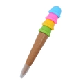 Penna gel creativa a forma di cono gelato con quattro palline colorate sovrapposte - Penna Gelato a 4 Strati / 0.5mm