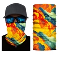 Colorful flame pattern seamless neck gaiter for outdoor cycling and ski protection - S237 Abstract Flame