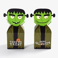 Boîte à bonbons Halloween Frankenstein avec textes Trick or Treat et Happy Halloween - Frankenstein / 7x7x7cm