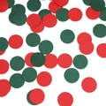 Christmas party confetti in classic red and forest green round matte cardstock paper - Christmas Red Green Round Dots Confetti