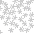 Festive silver glitter snowflake confetti for Christmas table decor and DIY party supplies - Silver Glitter Large Snowflakes