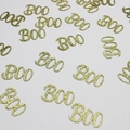 Halloween gold glitter BOO table confetti decorations for festive party layout - Gold BOO