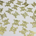 Halloween gold glitter skull and crossbones confetti for party table decorations - Golden Ghost Head