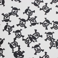 Halloween scatter confetti featuring black skull and crossbones designs for party decor - Black Skull