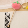 Pink strawberry plush massage hammer with wooden handle for back muscle relaxation - 35cm (Massage Stick) / Pink Strawberry