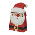 Santa Claus themed Christmas gift candy box with red hat and black belt design - Red Santa Claus