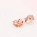 5mm S925 sterling silver butterfly earring backs in elegant rose gold plating - 4mm / Rose Gold