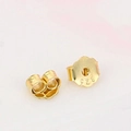 Pair of S925 sterling silver butterfly earring backs in gold plating finish - 4mm / Gold