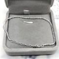 Funkelndes S925 Sterlingsilber Kordelkette Armband in hochwertiger Schmuckschatulle - Vollständiges 925 Sterling Silber / Weißgold
