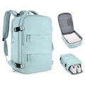 Light blue travel backpack with spacious main compartment and separate shoe pocket - Large (33*22*47CM) / Sky Blue