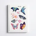 Watercolour butterfly and floral temporary tattoo stickers, model WY-040 for children - Butterfly WY-040