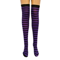 Dark Purple + Black Thin Stripe / L (One Size, 60cm incl. foot)