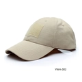 Tactical camo baseball cap in khaki with adjustable velcro patch area and mesh panels - One Size / Khaki