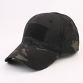 Tactical baseball cap in black camo pattern featuring front loop patch area - One Size / Tactical Black