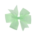 Cute mint green layered ribbon bow hair clip for babies and young children - Mint Green