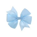 Light blue double-layered grosgrain ribbon bow accessory for baby headbands and hair clips - Light Blue