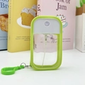 Portable light green spray bottle with silicone sleeve and hook for travel sanitizing - 50ml+Hook / Green