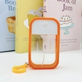 Portable orange silicone spray bottle with yellow hook for sanitizers and travel use - 50ml+Hook / Orange