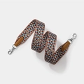 Kleurrijke geweven schoudertas riem vervanging geometrisch patroon crossbody riem - Andere Lengte Opmerkingen / Bruine Band Gouden Gesp