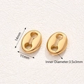 Conector De Granos De Café (dorado) | 10 Piezas/paquete / 14 X 11 Mm