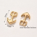 Conector De Ancla Para Barco (dorado) | 5 Piezas/paquete / 33 X 21 Mm