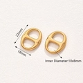 Colgante de Anillo Ovalado Pulido Oro de 18K al Vacío 22.5mm