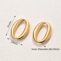 Conector Ovalado (dorado) | 5 Piezas/paquete / 31 X 23 Mm