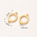 Conector De Anillo (dorado) | 10 Piezas/paquete / 27 X 20 Mm