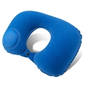 Cuscino Gonfiabile A U Floccato Blu Medio