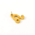 Gold-plated stainless steel zodiac charm featuring a minimalist Leo sign symbol - Leo - Single Pendant