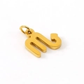 Golden stainless steel Scorpio zodiac pendant with a hollow minimalist letter design - Scorpio - Single Pendant