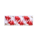 Pack of 6 red and white Christmas bell ornaments in clear box for holiday tree decoration - Style 21 Bells (6-pack)
