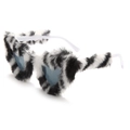Zebra print faux fur heart sunglasses with light blue lenses for party fashion - White Frame Zebra Fur