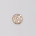 6mm round resin sparkling druzy cabochon with rainbow glitter for DIY jewelry making - 6mm / Light Pink Iridescent (24)
