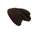 Dunkelbraune Strickmütze für Damen und Herren, ideal für herbstliche Outdoor-Aktivitäten - Kaffeebraun