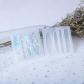Molde de silicona para horquillas DIY con purpurina holográfica brillante - Molde de Pinza de Pelo de Espejo 516G