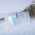 Moldes de silicona para horquillas geométricas de resina con incrustaciones de brillo - Molde de Pinza de Pelo de Espejo 516F