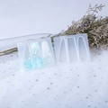 Molde de silicona para pinzas de pelo DIY con purpurina azul y adornos - Molde de Pinza de Pelo de Espejo 516B
