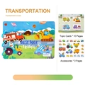 Beschäftigungsbuch Transport für Kinder mit 10 interaktiven Karten und 3 Aufkleberbögen - Farbkarton Verpackung / Verkehr Thema