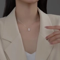 Collier Cygne Zircon 8068 Couleur Acier / Standard