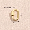 Light Gold Oval Spiral Buckle (gold)|1 Pc/package / 20x12mm