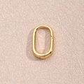 Large Light Gold Oval Spring Fastener (gold)|1 Pc/package / 19x11.5mm (wire Diameter: 1.8mm)