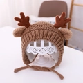 Ear Antlers Woolen Cap-brown / Cap Circumference (44-50cm) Suggestion 3-30 Months