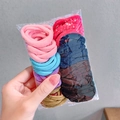 Colorful high-elastic seamless towel hair ties in a multi-color assorted set - 4# Mixed Colors 50Pcs