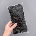 Bulk pack of high-elasticity black hair ties in a clear bag for daily hairstyling - Black